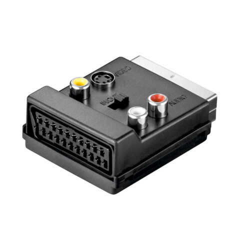 Adaptador Scart Macho / Scart Fêmea+3xRCAFêm(AV)+SVHS c/ Int