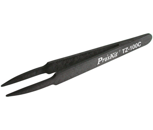 Pinça Conductiva ESD Pontas Largas - 115mm