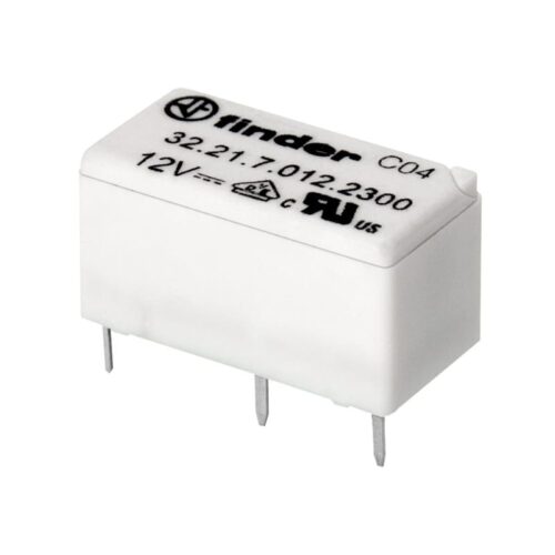 Relé DC Mini 12V/1C/6A - R:7,62mm Circuito Impresso
