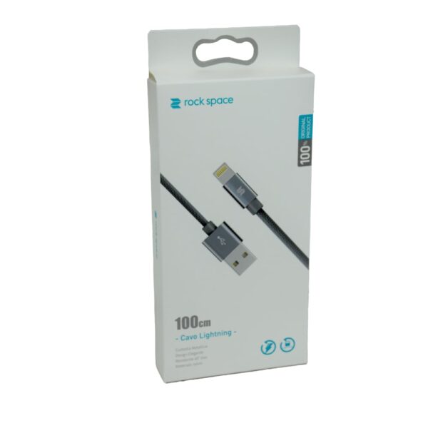 Cabo USB "A" Macho / Apple Lightning 1mt - Nylon - Image 2