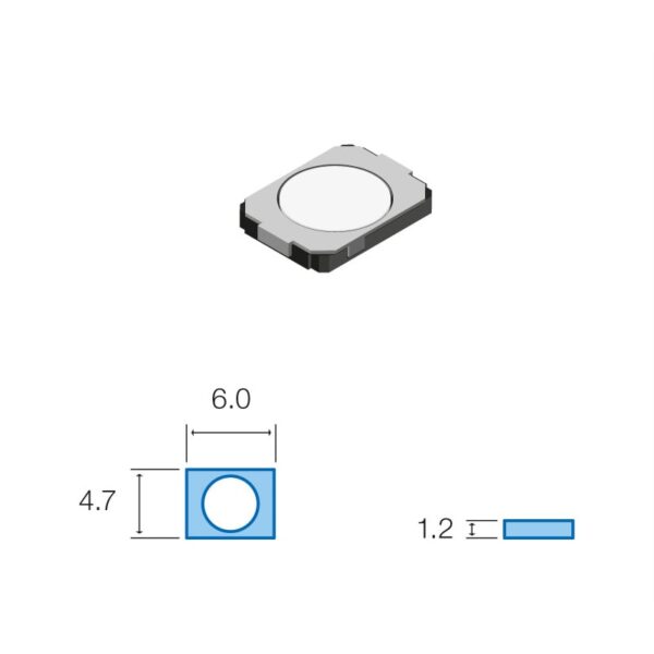 Pulsador DC 1.2mm - 6x4,7mm