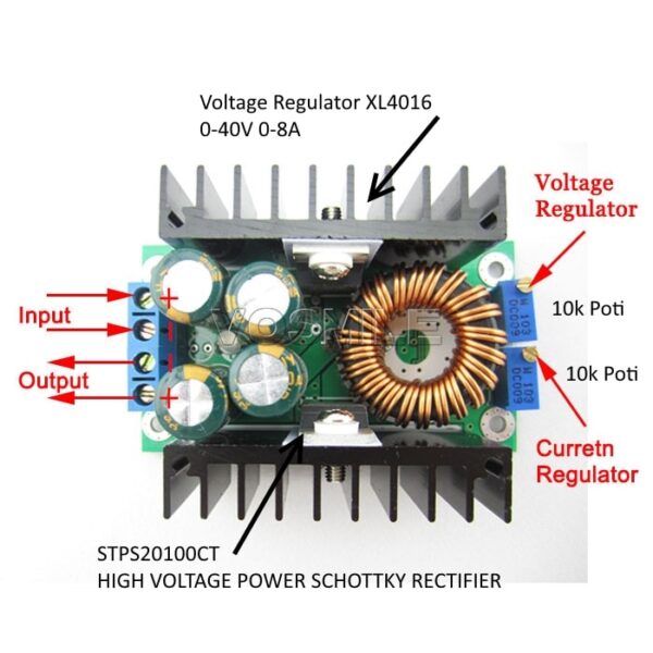 Módulo Alimentação Ajustável DC 5-40V a 1,2-35V 300W - Image 2