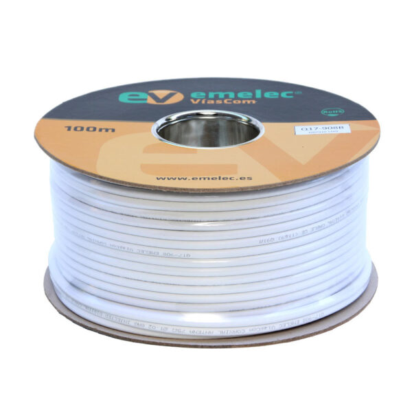 Cabo Coaxial Ø6,8mm Branco 100mt - Image 3