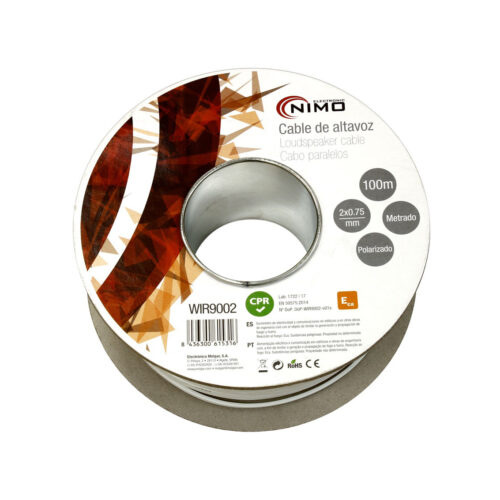 Cabo Coluna 2x0,75mm² Branco 100mt - Bobine