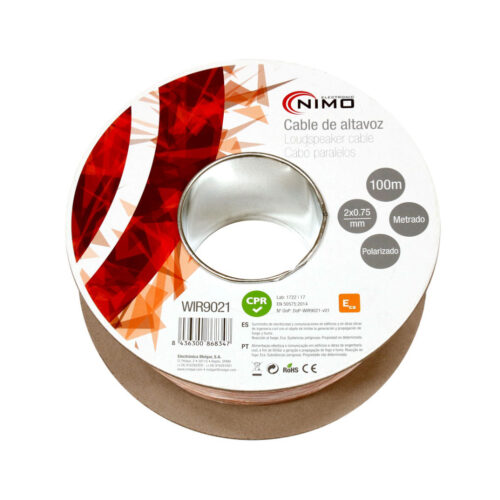 Cabo Coluna 2x0,75mm² Transparente 100mt - Bobine