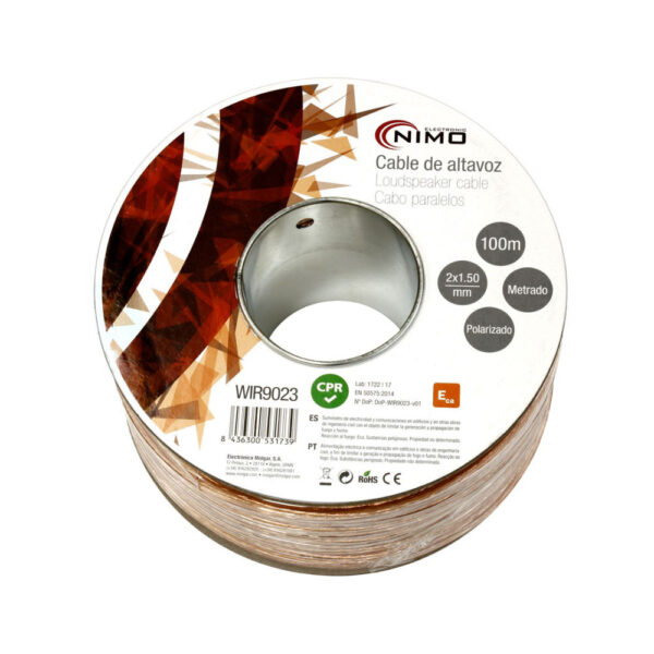 Cabo Coluna 2x1,5mm² Transparente 100mt - Bobine - Image 2