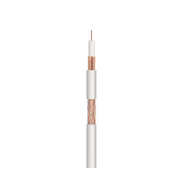 Cabo Coaxial Ø6,8mm Branco 25mt