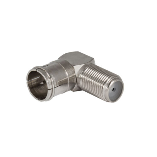 Adaptador F Macho / F Fêmea Curva 90º - Montagem Rápida