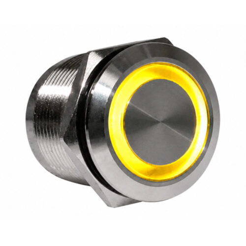 Piloto Metálico DC12V Ø8mm - Amarelo