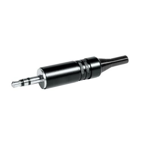 Ficha 3,5 Macho ST Ø3,0mm Metal - Preta