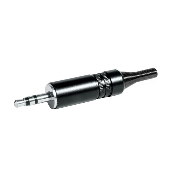 Ficha 3,5 Macho ST Ø3,0mm Metal - Preta