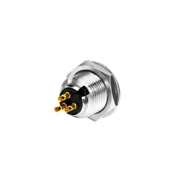 Ficha Mini XLR Macho 3 Pinos Chassi - Rosca - Image 4