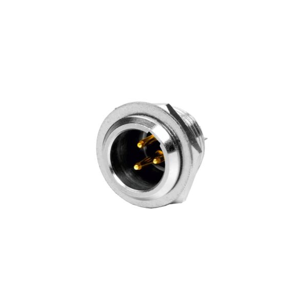 Ficha Mini XLR Macho 3 Pinos Chassi - Rosca - Image 3