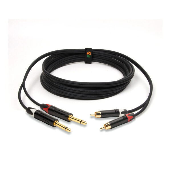 Cabo RCA montado 2 RCA M / 2 Jacks 6.3 M mono - Image 3
