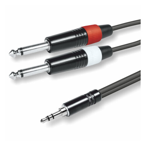 Cabo 3,5 Macho ST / 2x 6,35 Macho Mono 3m