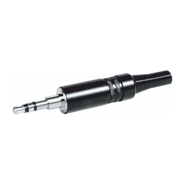 Ficha 3,5 Macho ST Ø4,5mm Metal - Preta