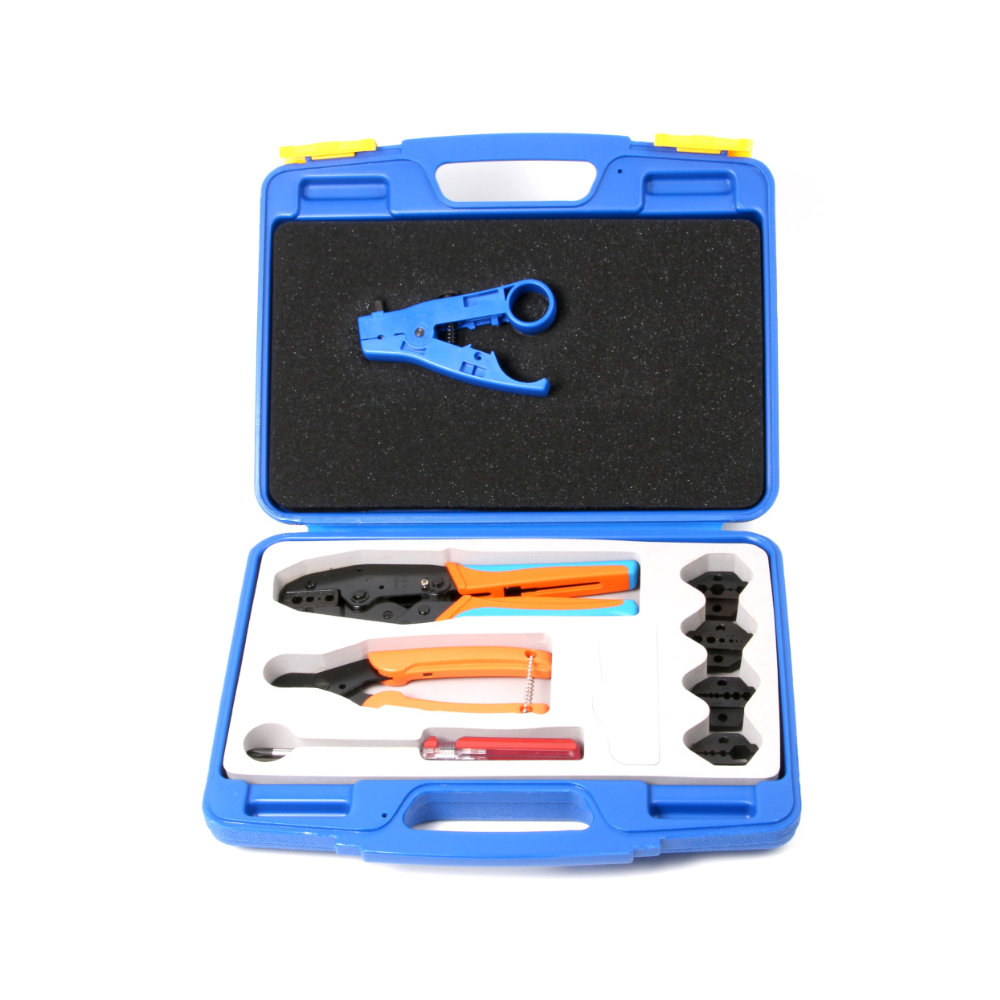 Conjunto de Ferramentas p/ Cravar Cabos Coaxiais
