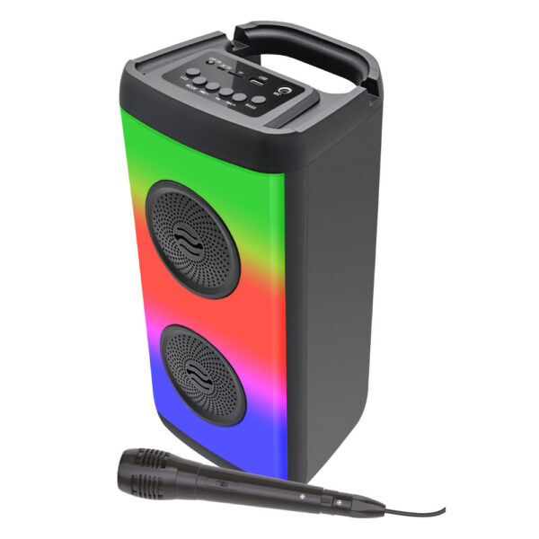 Coluna Portátil 2x4" 10W c/ MP3/BT/BAT/TWS +1 Micro - Image 4