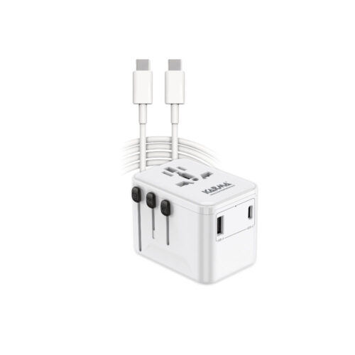 Adaptador de Alimentação p/ Viagem c/ USB-C - Kit Universal