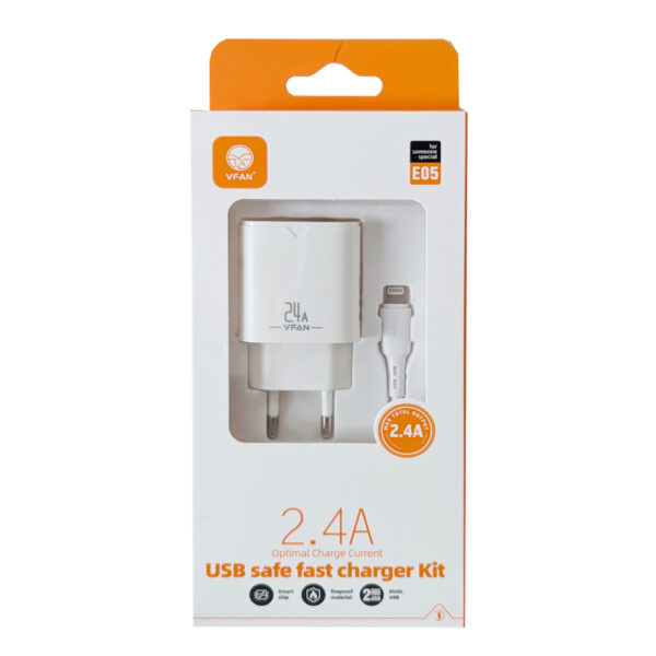 Alimentador AC230V/DC5V 2x USB Cabo Lightning - Image 2