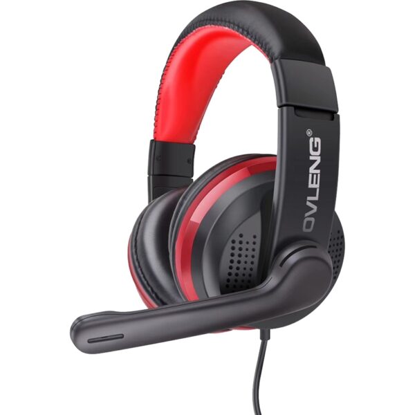 Auscultadores Gaming USB c/ Microfone (Preto/Vermelho) - Image 4