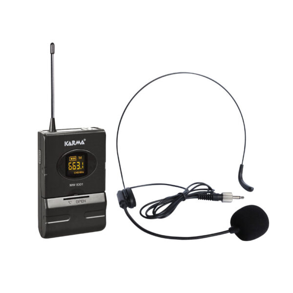 Microfone Mão s/ Fios + Cabeça + Emissor + Receptor UHF - Image 2