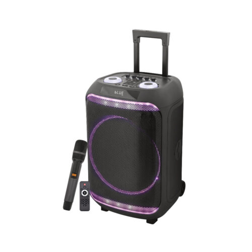 Coluna Portátil 14" 100W + 1 Micro + Comando