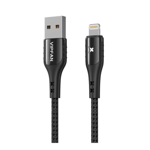 Cabo USB “A” Macho / Apple Lightning 1,2m – Preto