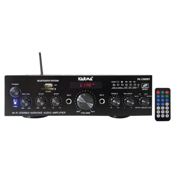 Amplificador Audio Karaoke c/ Display FM/USB/MP3/BT 2x50W - Image 5