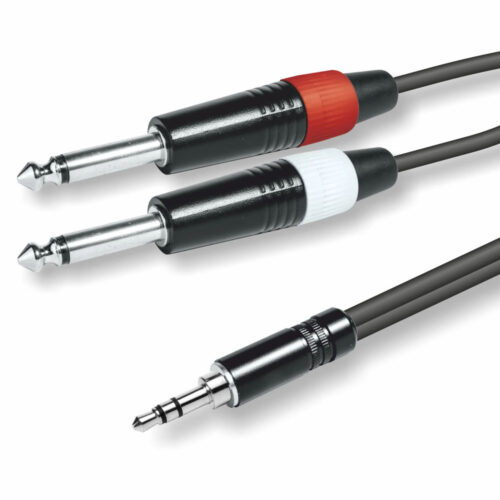 Cabo 3,5 Macho ST / 2x 6,35 Macho Mono 1,5mt