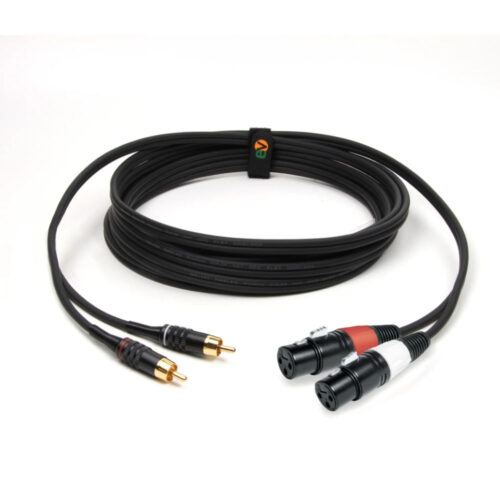Cabo 2x XLR Fêmea / 2x RCA Macho 3mt