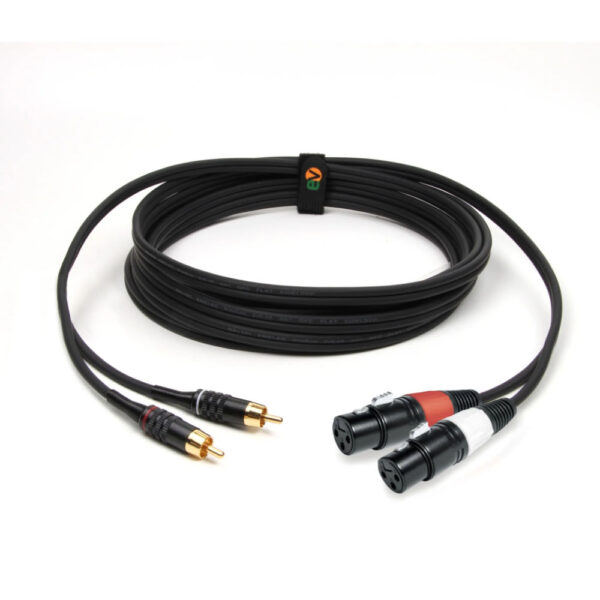 Cabo 2x XLR Fêmea / 2x RCA Macho 3mt