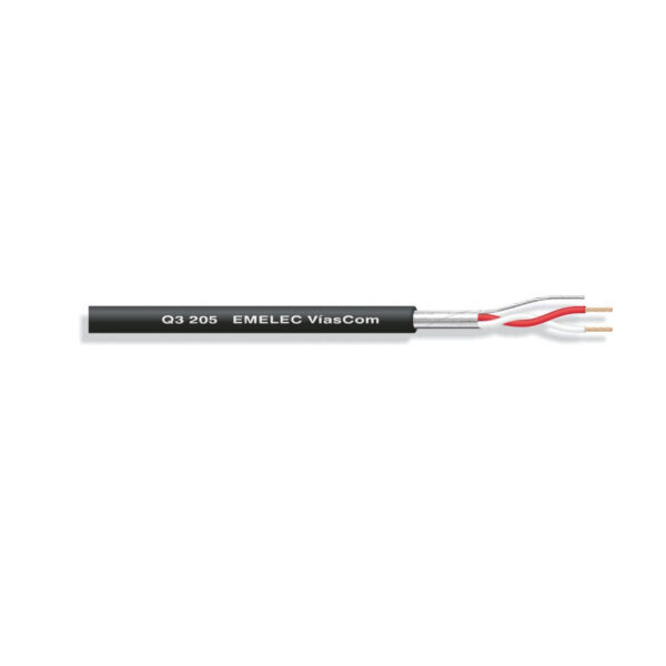 Cabo Microfone Ø3,6mm 2 Cond.+ Malha Preto 100mt - Bobine - Image 2