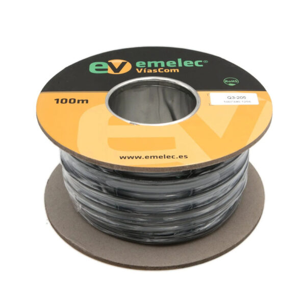 Cabo Microfone Ø3,6mm 2 Cond.+ Malha Preto 100mt - Bobine - Image 5