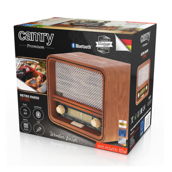 Radio Design Retro c/ Bluetooth e USB - Image 3