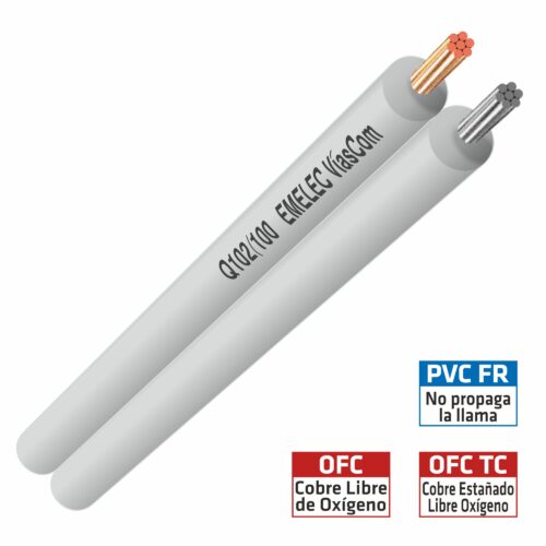 Cabo Coluna Paralelo 2x1mm² Preto 100m - Bobine