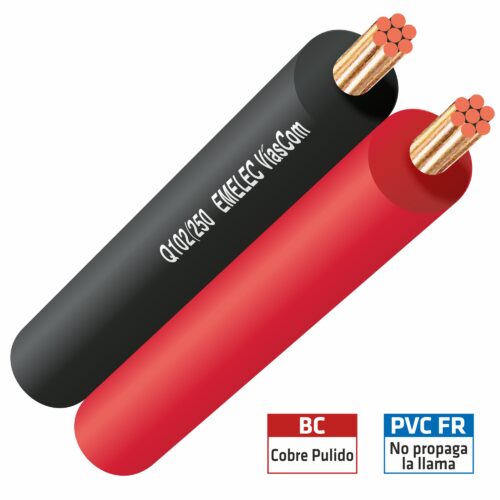Cabo Coluna Paralelo 2x2,5mm² Preto/Vermelho 100m - Cobre
