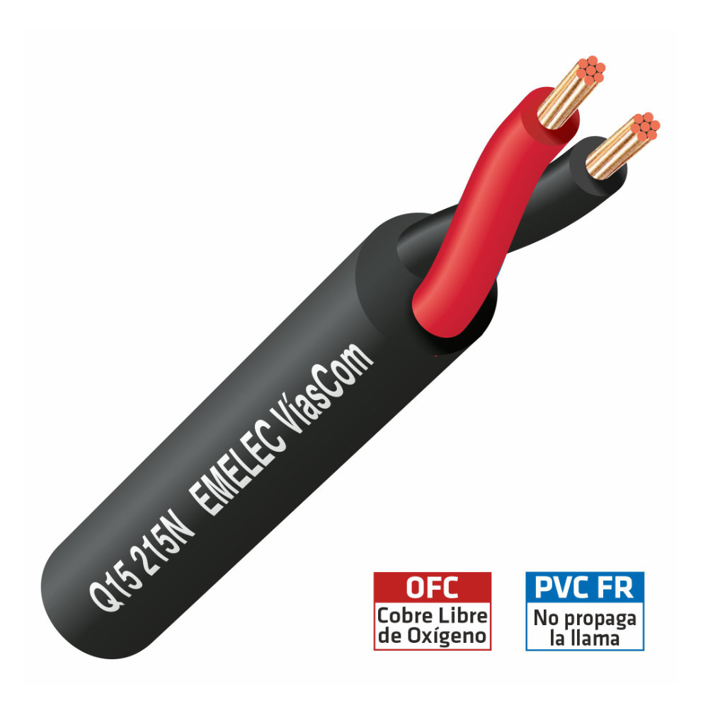 Cabo Coluna 2x1,5mm² Redondo 100m