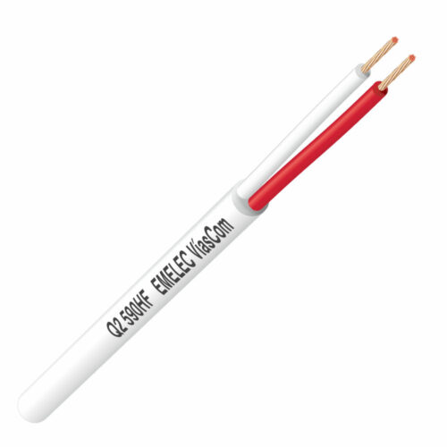 Cabo Trançado 2×0,20mm Branco (metro)