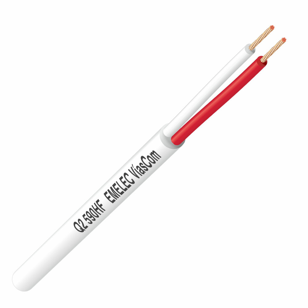Cabo Trançado 2×0,20mm Branco (metro)