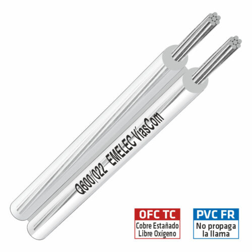 Cabo Coluna 2x0,22mm² Transparente 100mt
