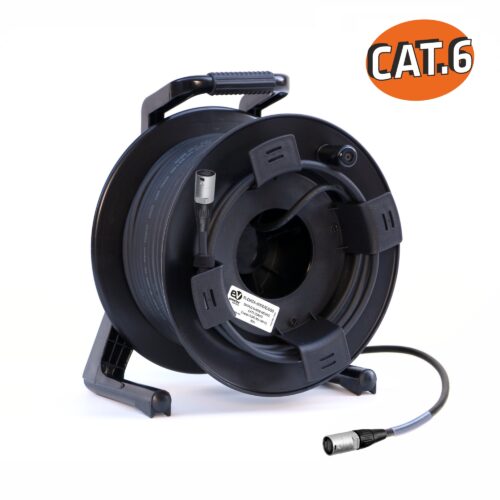Cabo CAT6A S/FTP RJ45 c/ Enrolador - 90m