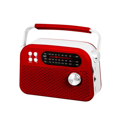 Rádio Portátil Wireless c/ USB/Micro SD - Vermelho
